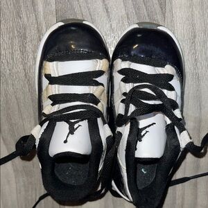 Jordan Kids Black and White Sneakers